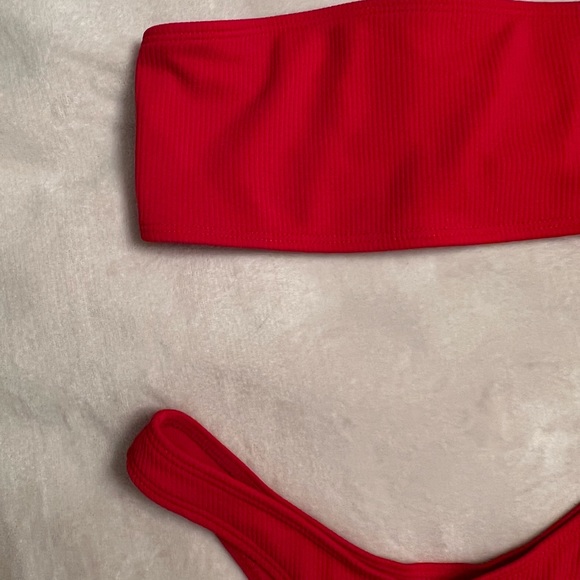 Red Bandeau Bikini - Picture 2 of 4